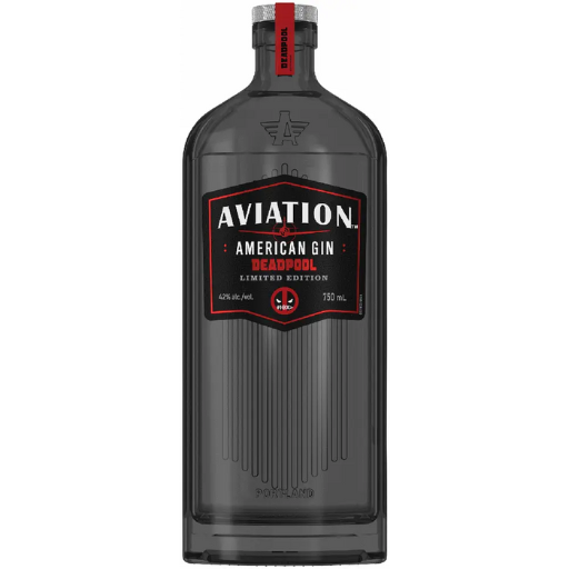 Aviation American Gin Deadpool Limited Edition bottle – rare Marvel collector's gin at Sports Arena Liquor