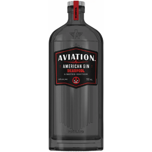 Aviation American Gin Deadpool Limited Edition bottle – rare Marvel collector's gin at Sports Arena Liquor