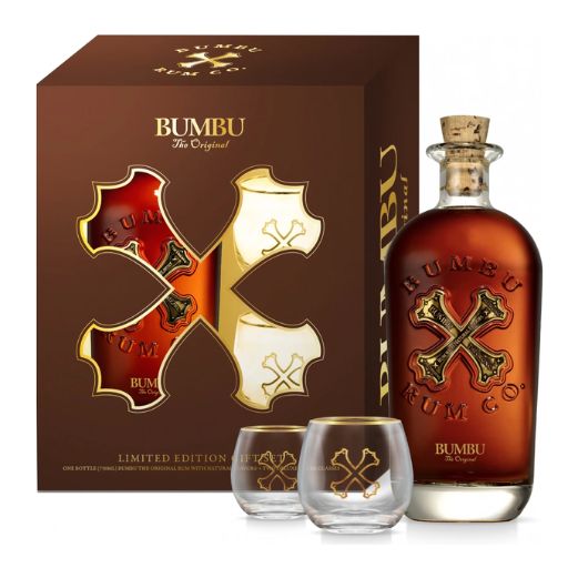 Bumbu Rum Gift Set With 2 Rock Glasses