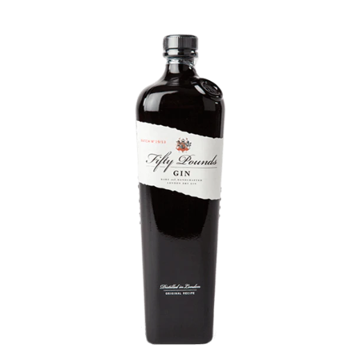 Fifty Pounds London Dry Gin bottle – heritage premium gin available at Sports Arena Liquor
