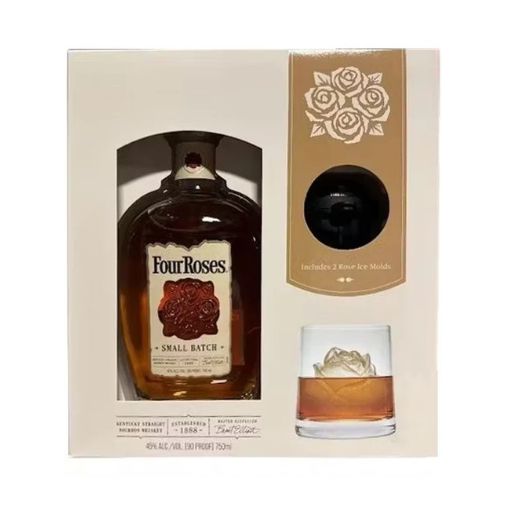 Four Roses Small Batch Bourbon Whiskey Ice Mold Gift Set