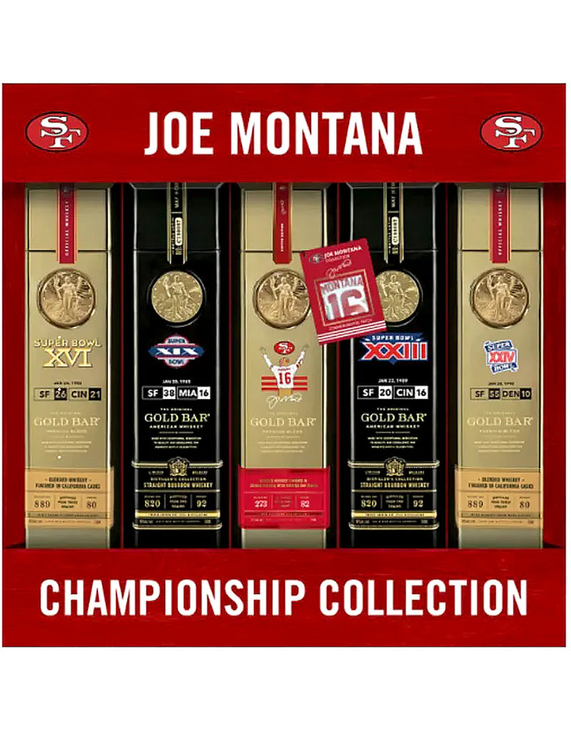 Gold Bar Joe Montana Whiskey Championship Collection 5PK