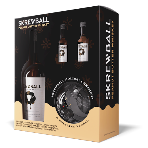 Skrewball Peanut Butter Whiskey with Two Minis & One Ornament